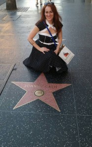 On the Hollywood Walk of Fame by the Johnny Cash star