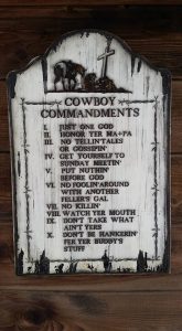 Cowboy Commandments at the Cowboy Church