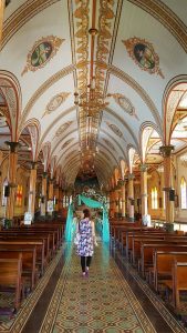 Interior of San Rafael at Zarcero, Costa Rica